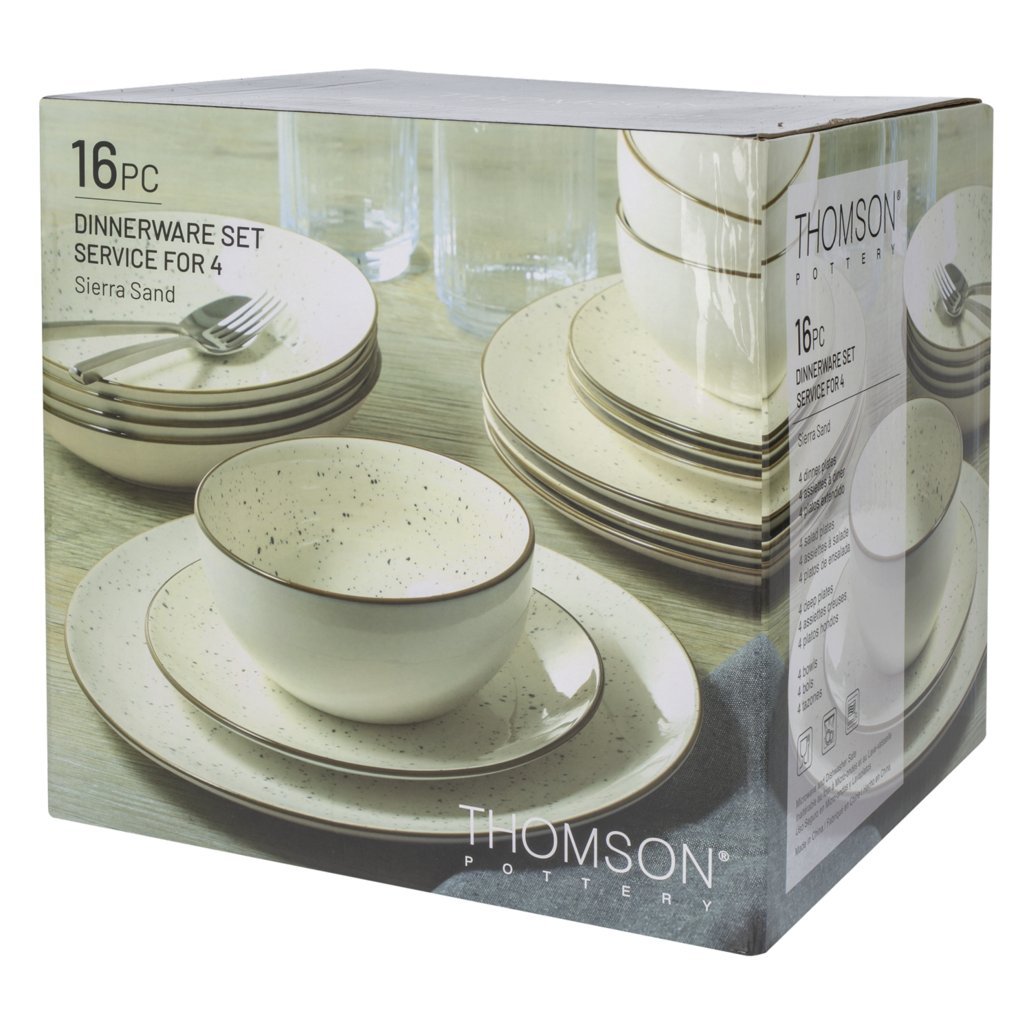 Vajilla Diseño Sierra Sand THOMSON POTTERY 16 Piezas