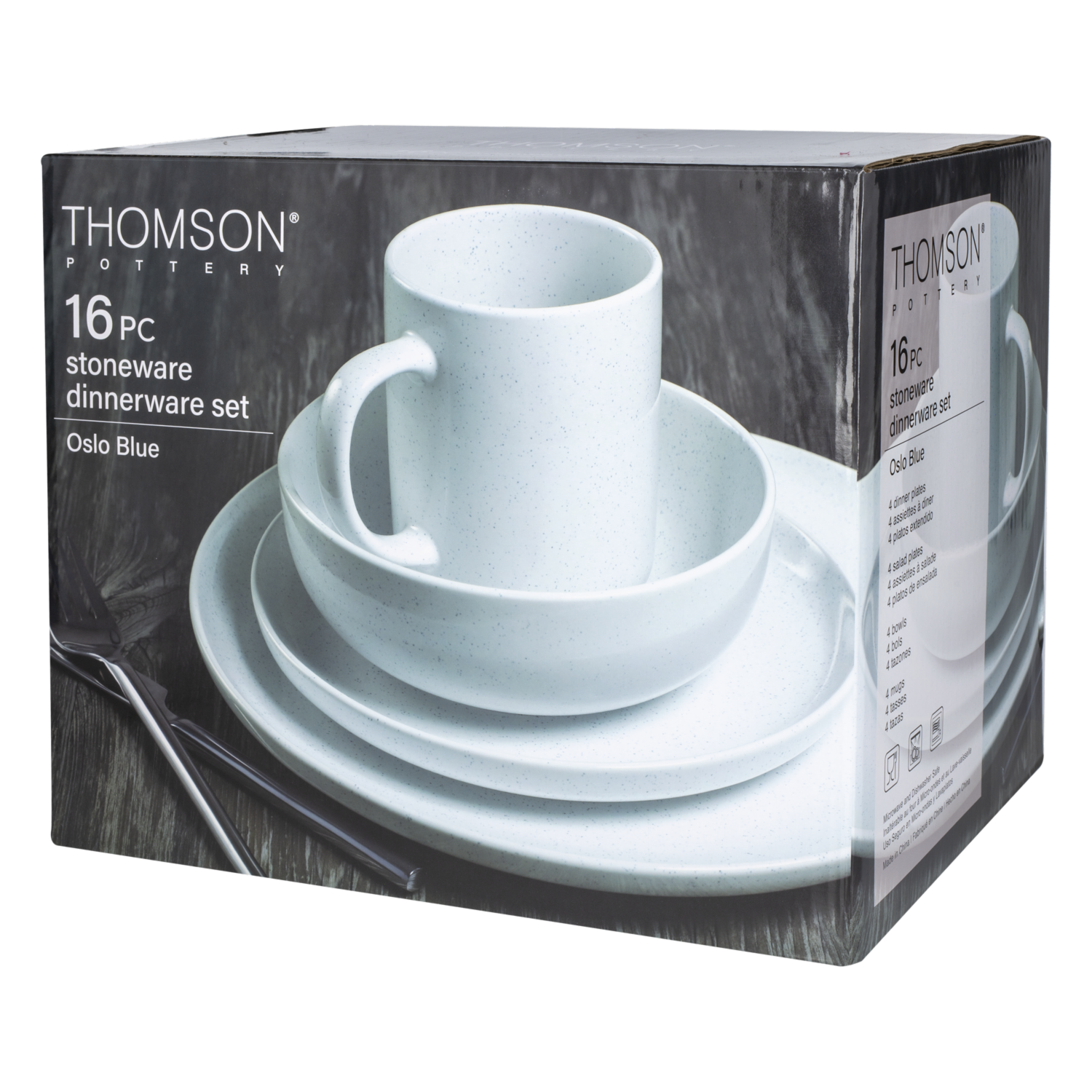Vajilla Diseño Oslo Azul THOMSON POTTERY 16 Piezas