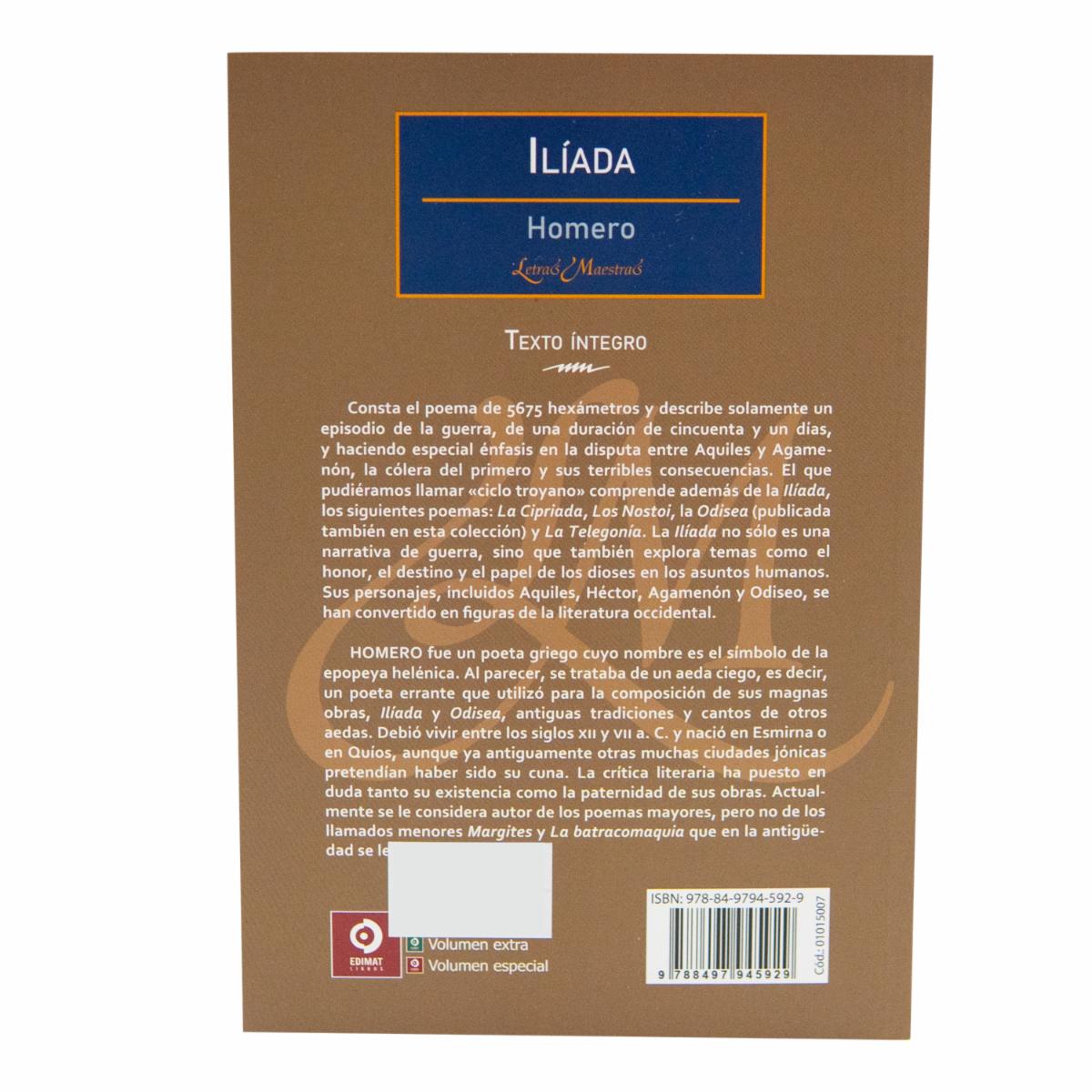 Libro Ilíada EDIMAT 367 Páginas