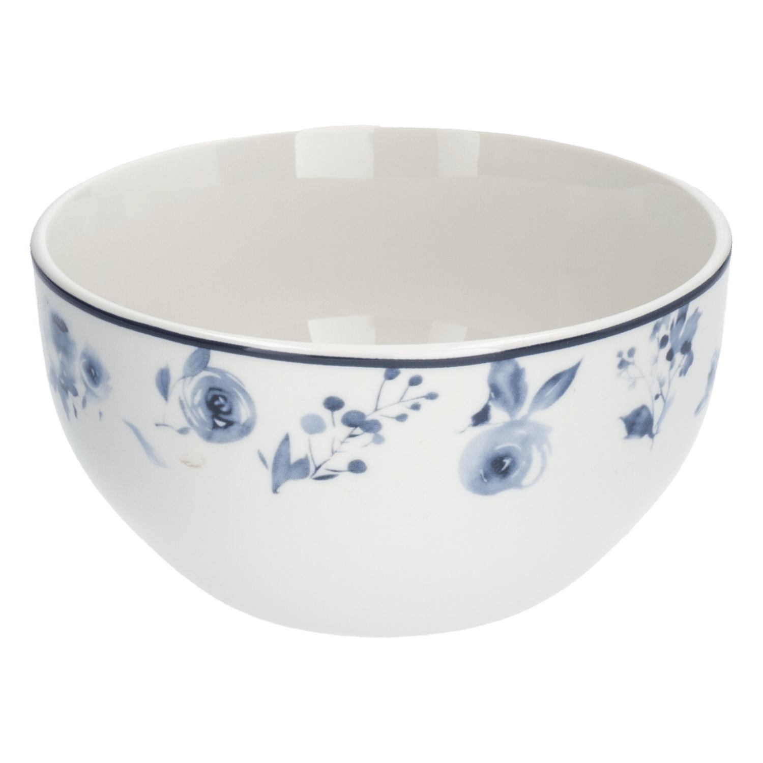 Vajilla Blanca Con Flores Azules FREE HOME 16 Piezas