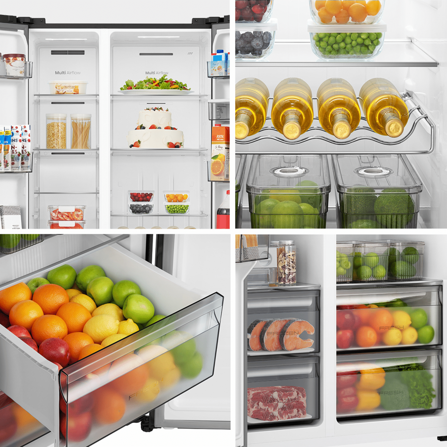 Refrigeradora Side By Side Black Glass HISENSE 568 Litros