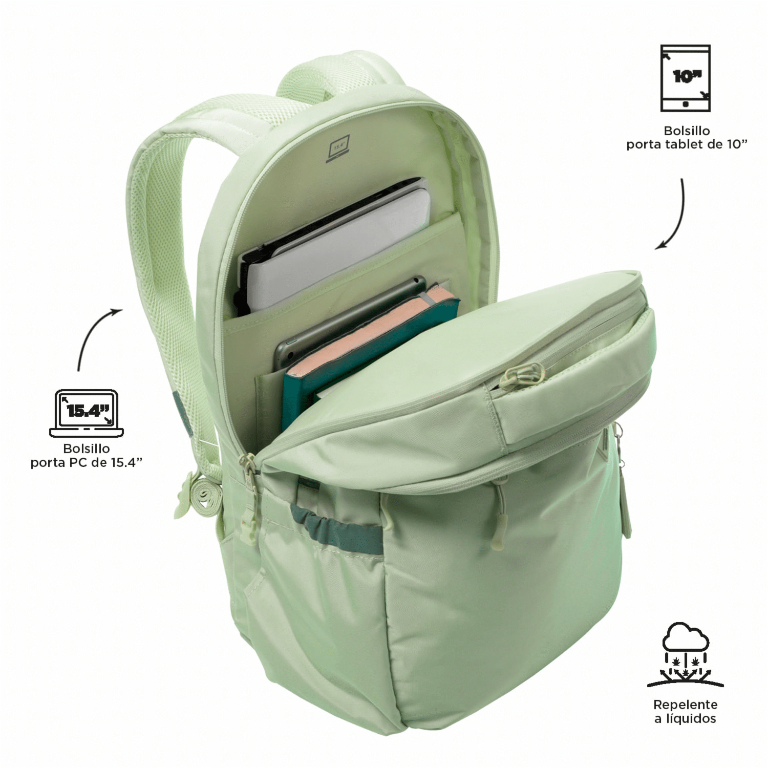 Mochila Pc Mujer Indo TOTTO Verde