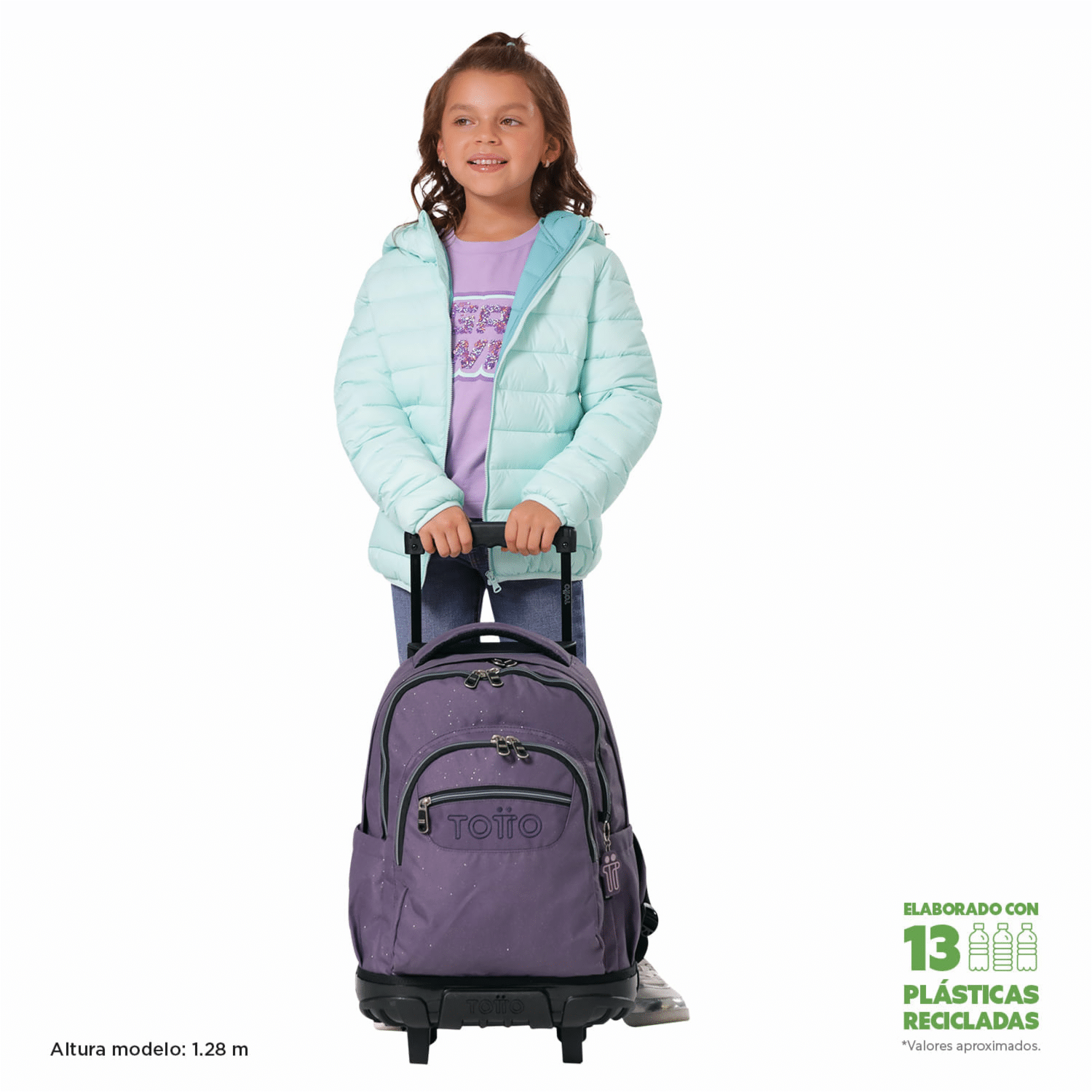 Mochila Ruedas Mujer Renglon TOTTO Morado