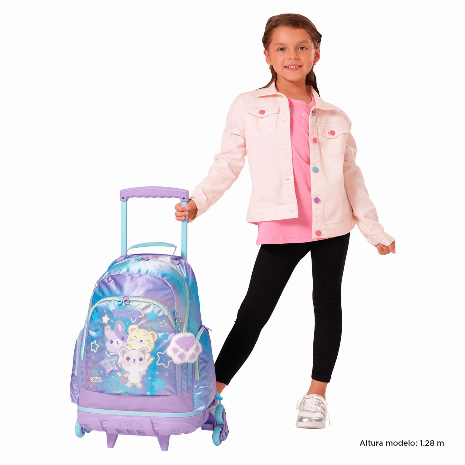 Mochila Ruedas Infantil Niña Friends TOTTO Estampado