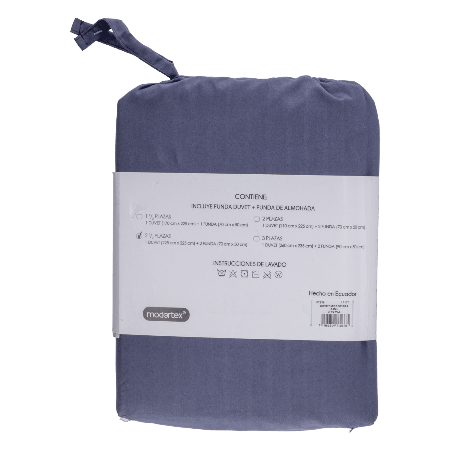 Duvet De Microfibra Azul MODERTEX 2 1/2 Plazas