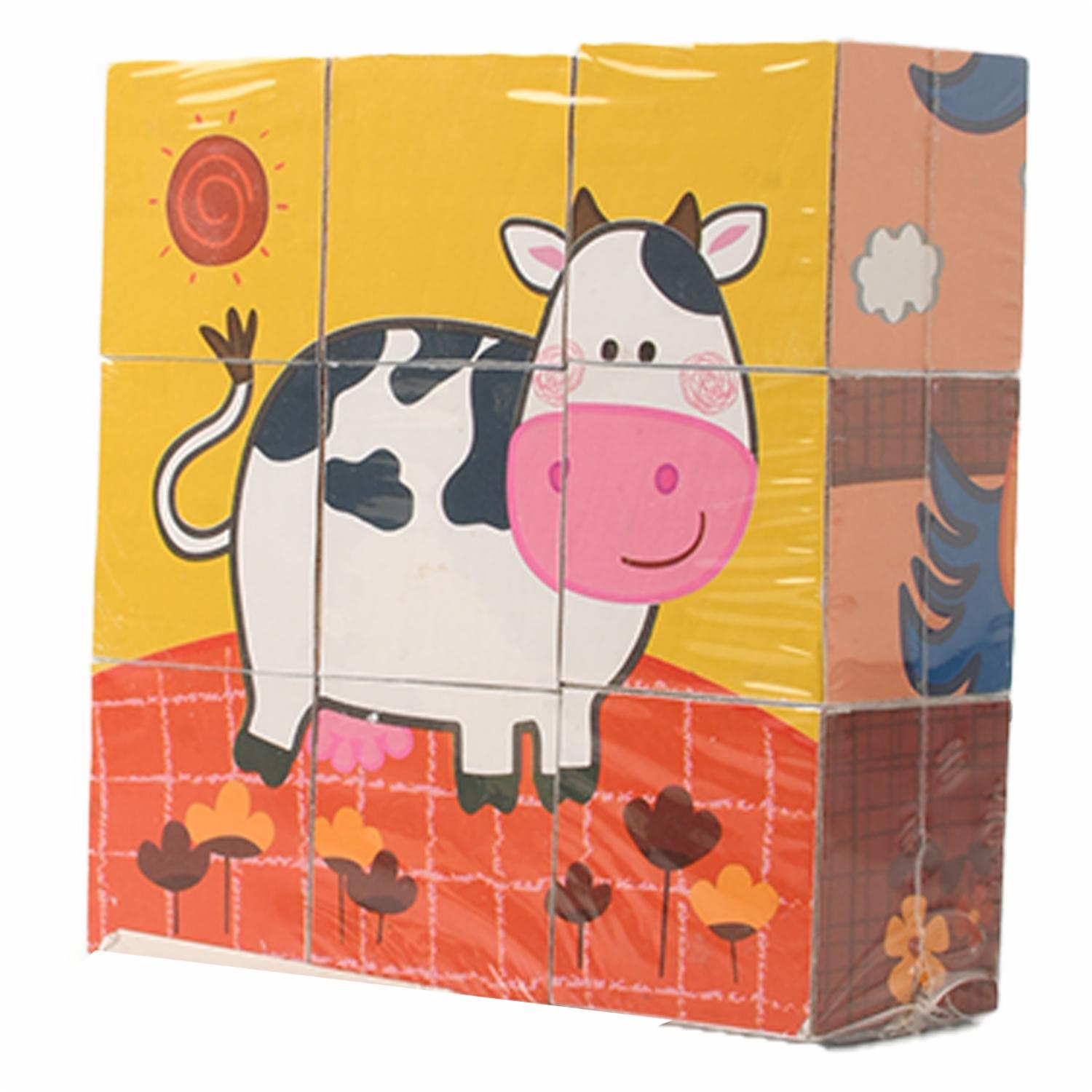 Rompecabezas En Cubo: Vaca TOP BRIGHT 9 Piezas