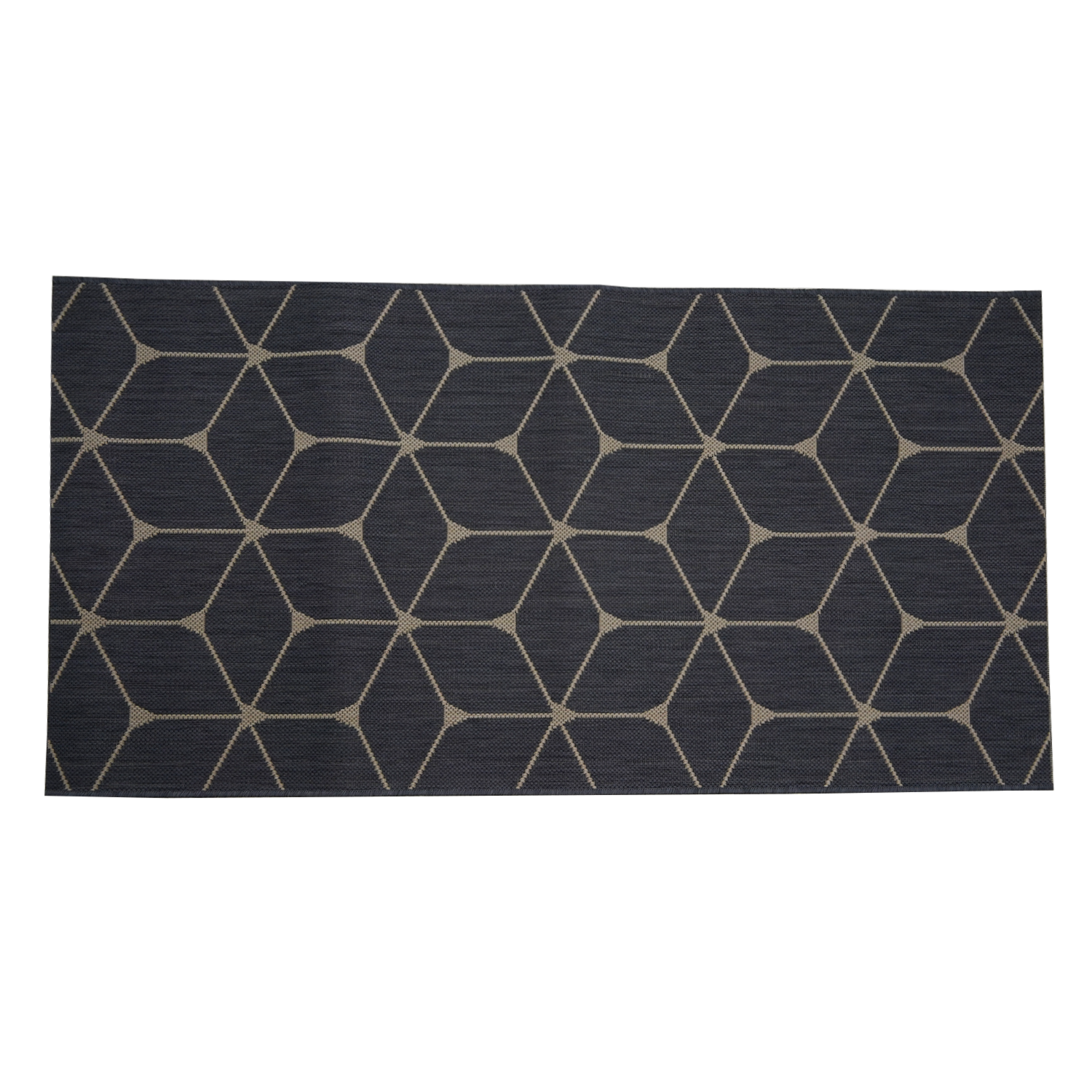 Alfombra De Pasillo Geométricos Tono Azul Essenza BALTA 150 x 80