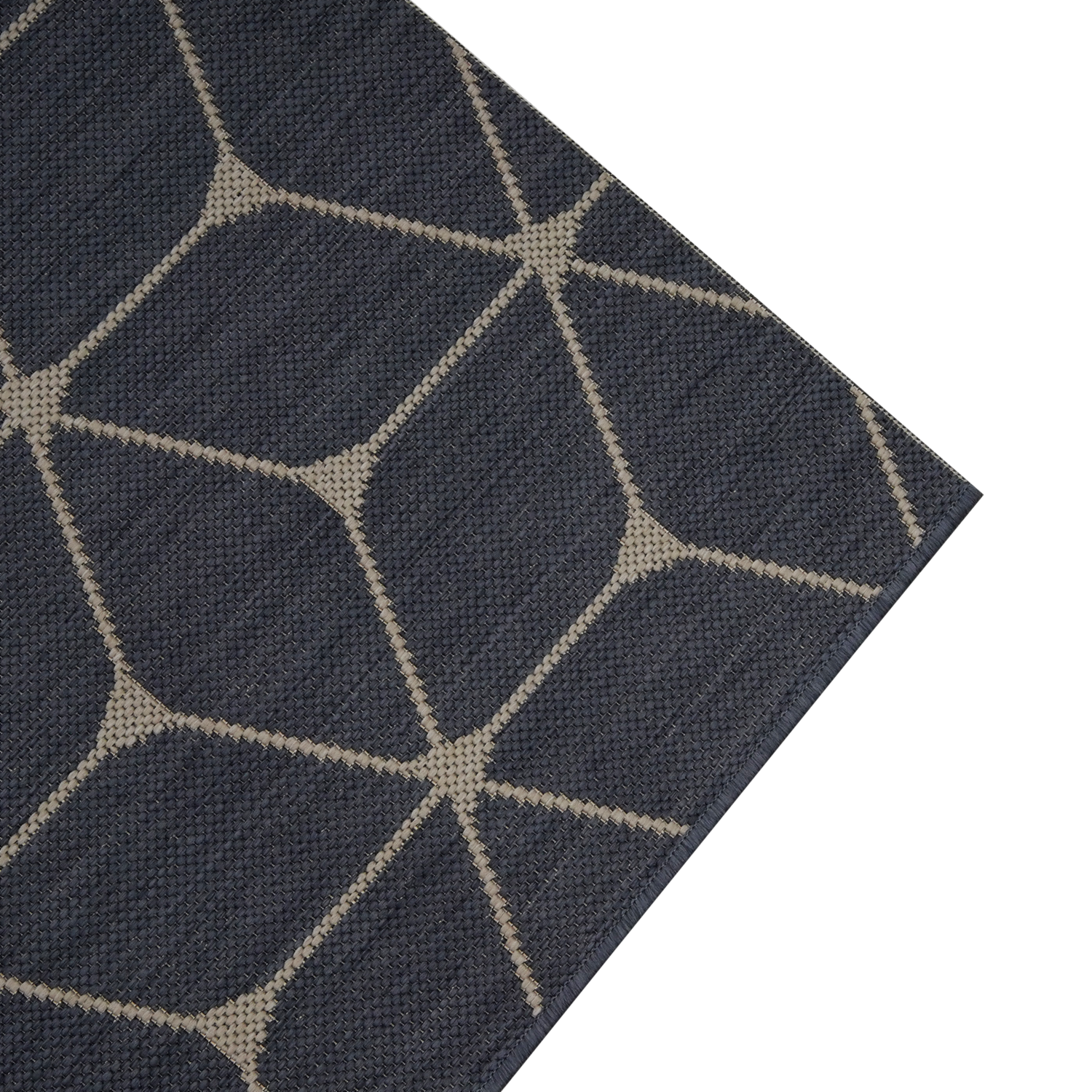 Alfombra De Pasillo Geométricos Tono Azul Essenza BALTA 150 x 80