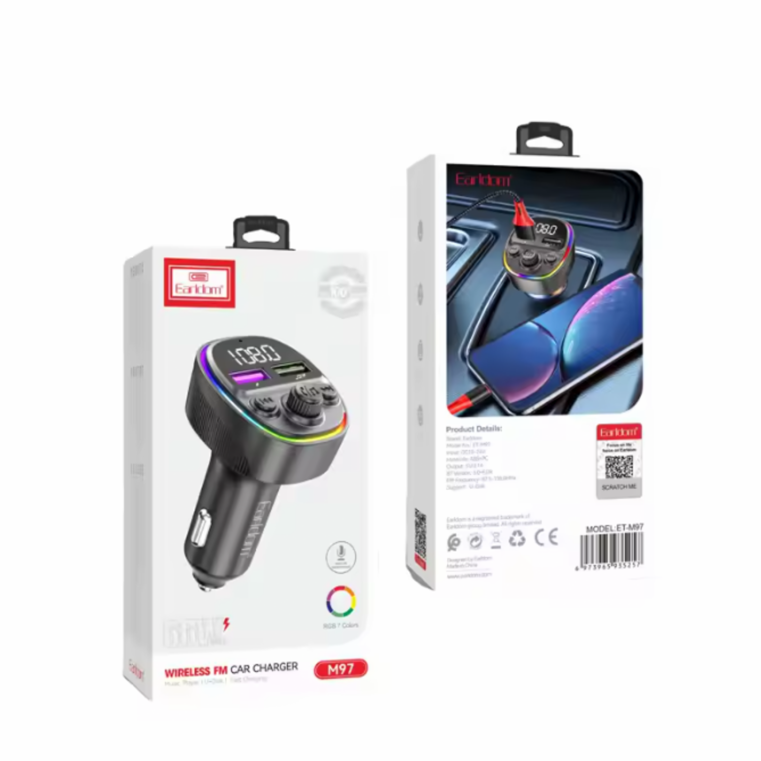 Cargador Para Auto Modelo Et-M97 EARLDOM Bluetooth