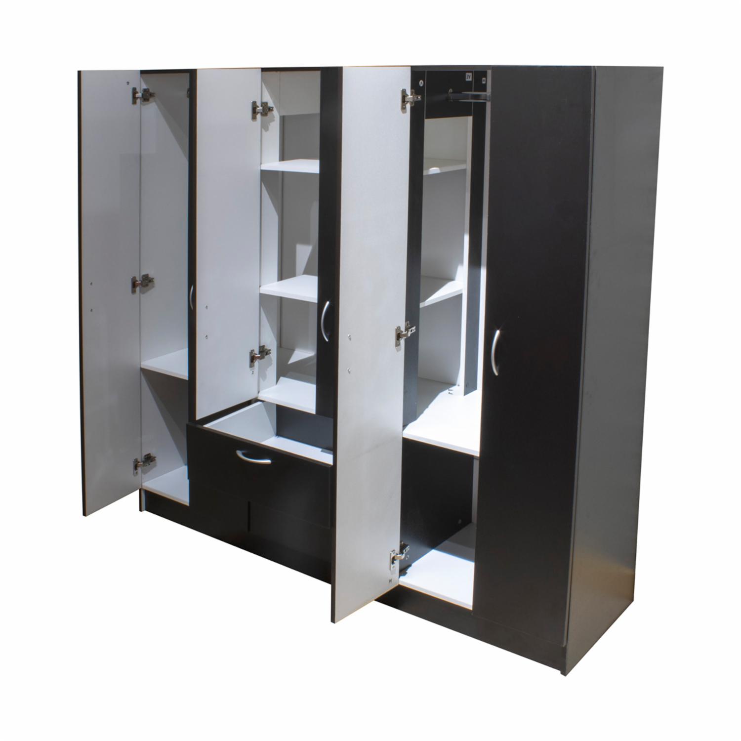Closet Mitú Wengué Con Blanco RTA MDF