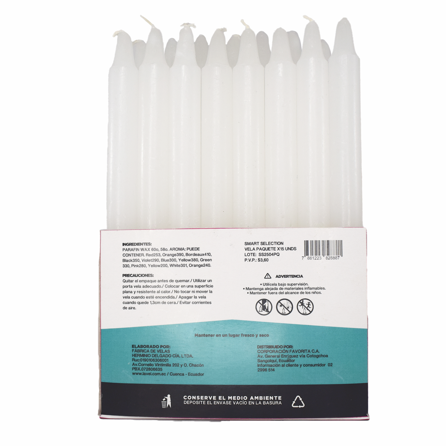Vela Blanca SMART SELECTION X 15 Uds