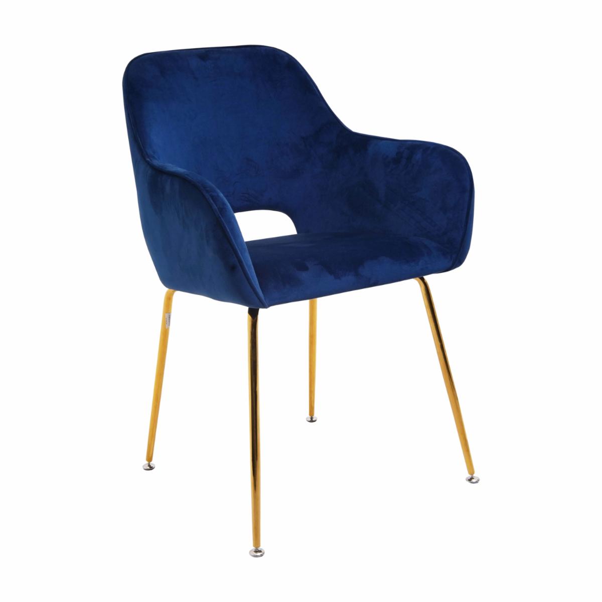 Silla Azul HY Pata De Metal